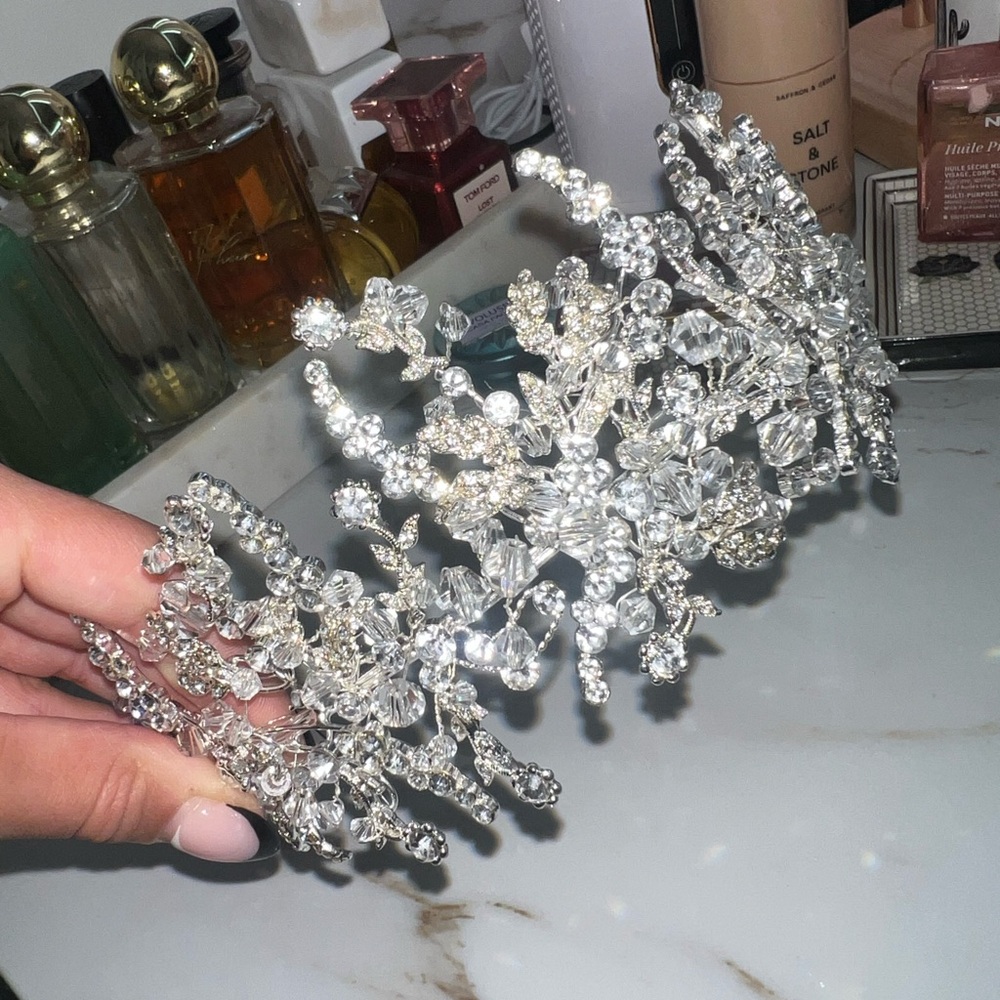 Silver Crystal Bridal Headpiece